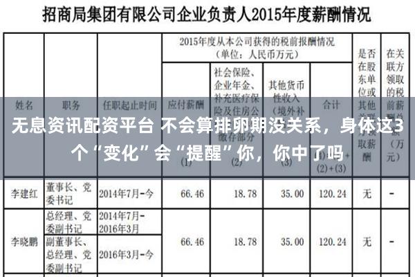 无息资讯配资平台 不会算排卵期没关系，身体这3个“变化”会“提醒”你，你中了吗