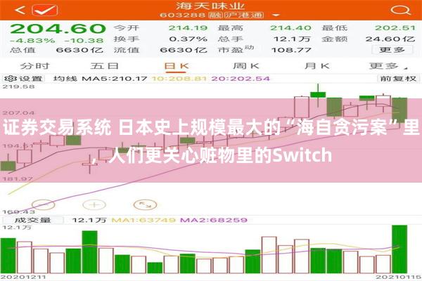 证券交易系统 日本史上规模最大的“海自贪污案”里，人们更关心赃物里的Switch