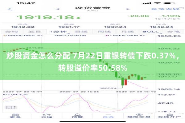 炒股资金怎么分配 7月22日重银转债下跌0.37%，转股溢价率50.58%