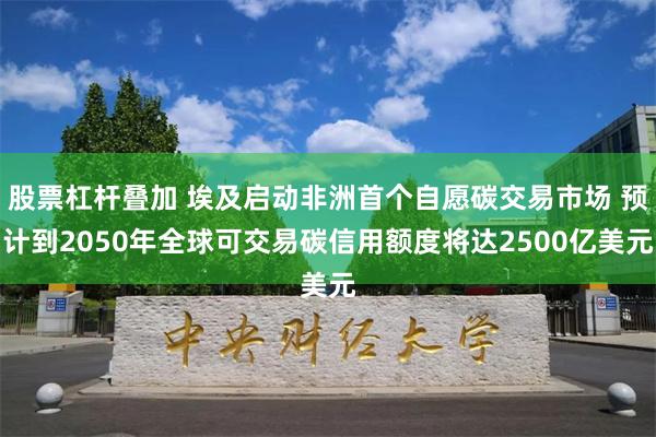 股票杠杆叠加 埃及启动非洲首个自愿碳交易市场 预计到2050年全球可交易碳信用额度将达2500亿美元