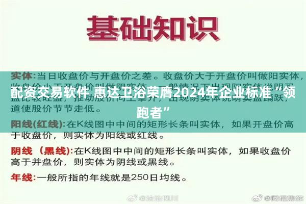 配资交易软件 惠达卫浴荣膺2024年企业标准“领跑者”