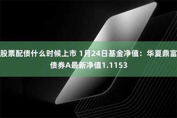 股票配债什么时候上市 1月24日基金净值：华夏鼎富债券A最新净值1.1153