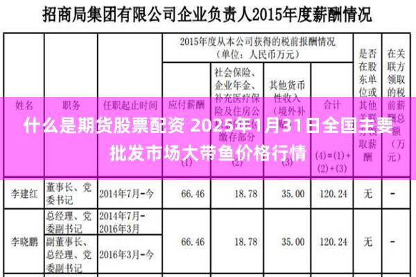 什么是期货股票配资 2025年1月31日全国主要批发市场大带鱼价格行情