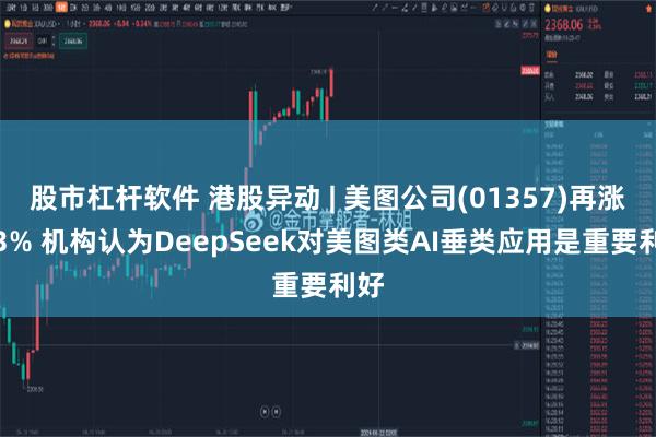 股市杠杆软件 港股异动 | 美图公司(01357)再涨超3% 机构认为DeepSeek对美图类AI垂类应用是重要利好